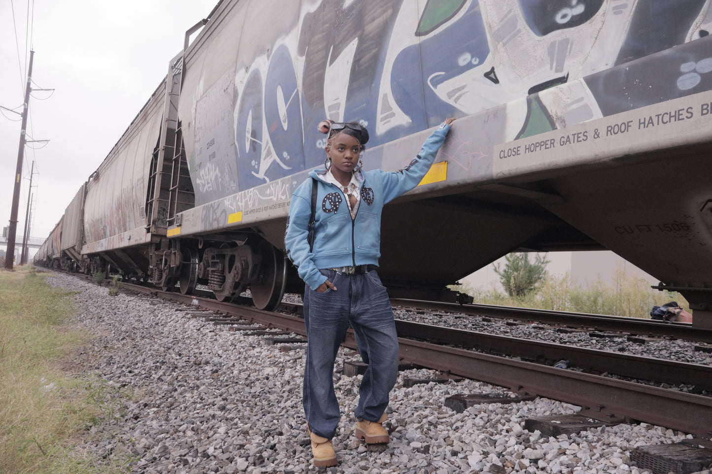 “THE RESET” Zip Up (blue)