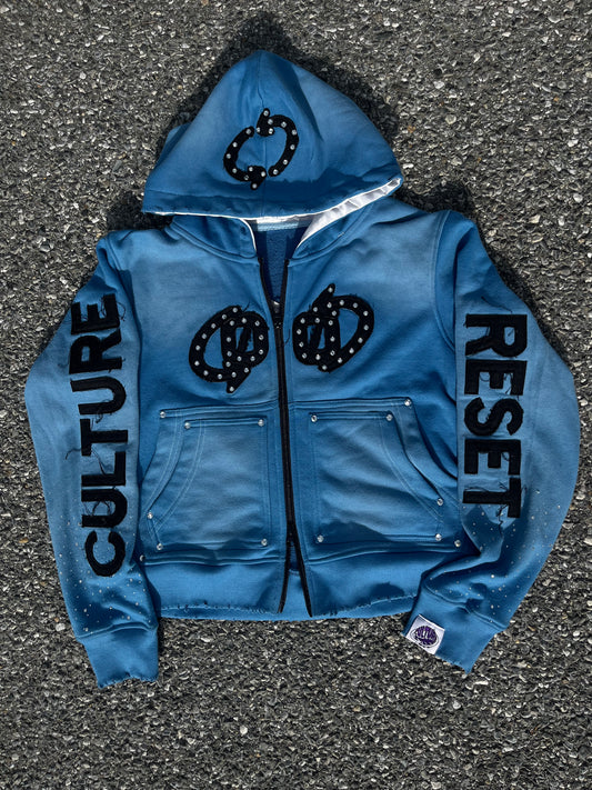 “THE RESET” Zip Up (blue)